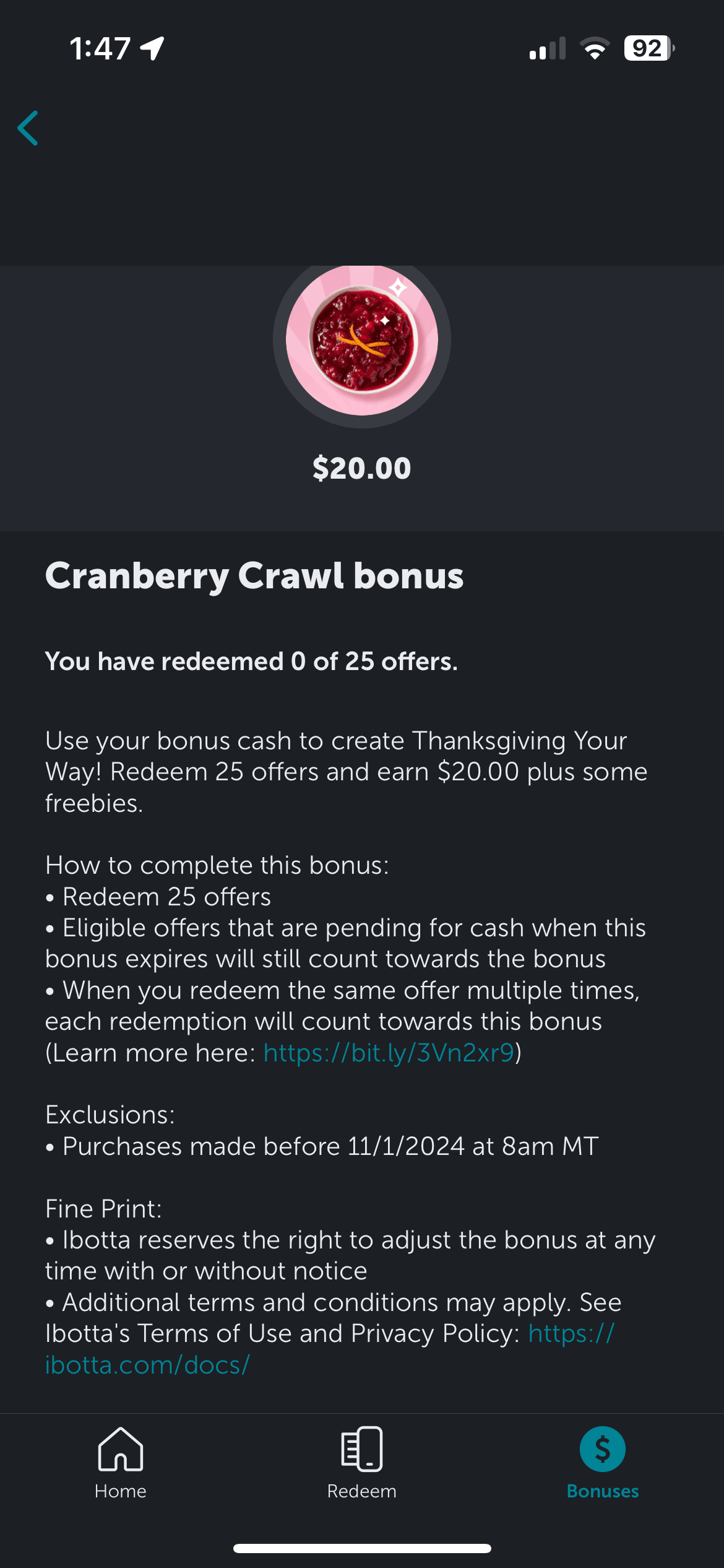 Cranberry Crawl ibotta referral code