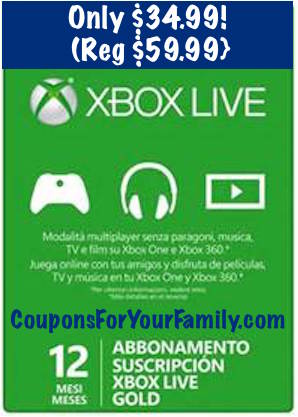 xbox live coupon