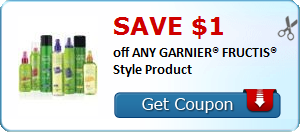 SAVE $1.00 off ANY GARNIER® FRUCTIS® Style Product