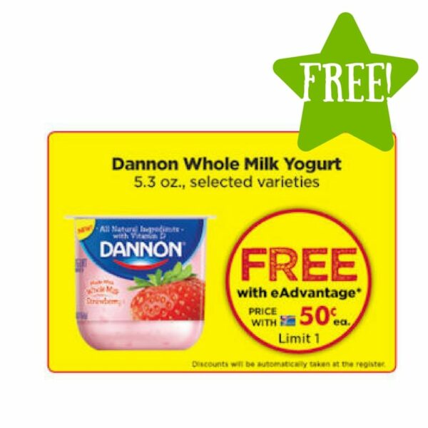 FREE Dannon Whole Milk Yogurt (Last Day)!