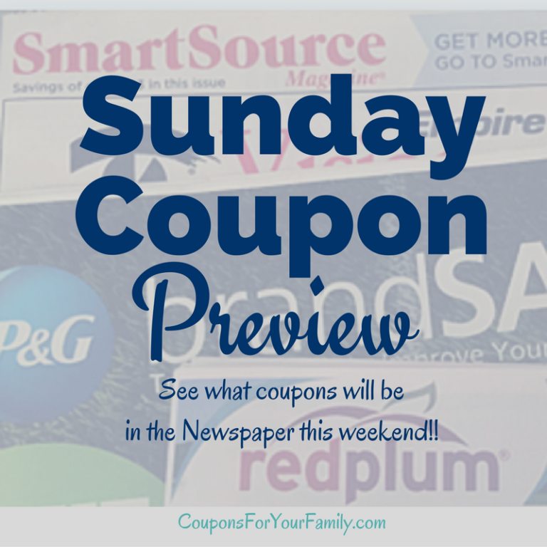 Sunday Coupon Inserts Preview 1/7/24 2 Inserts (1) Smartsource & (1
