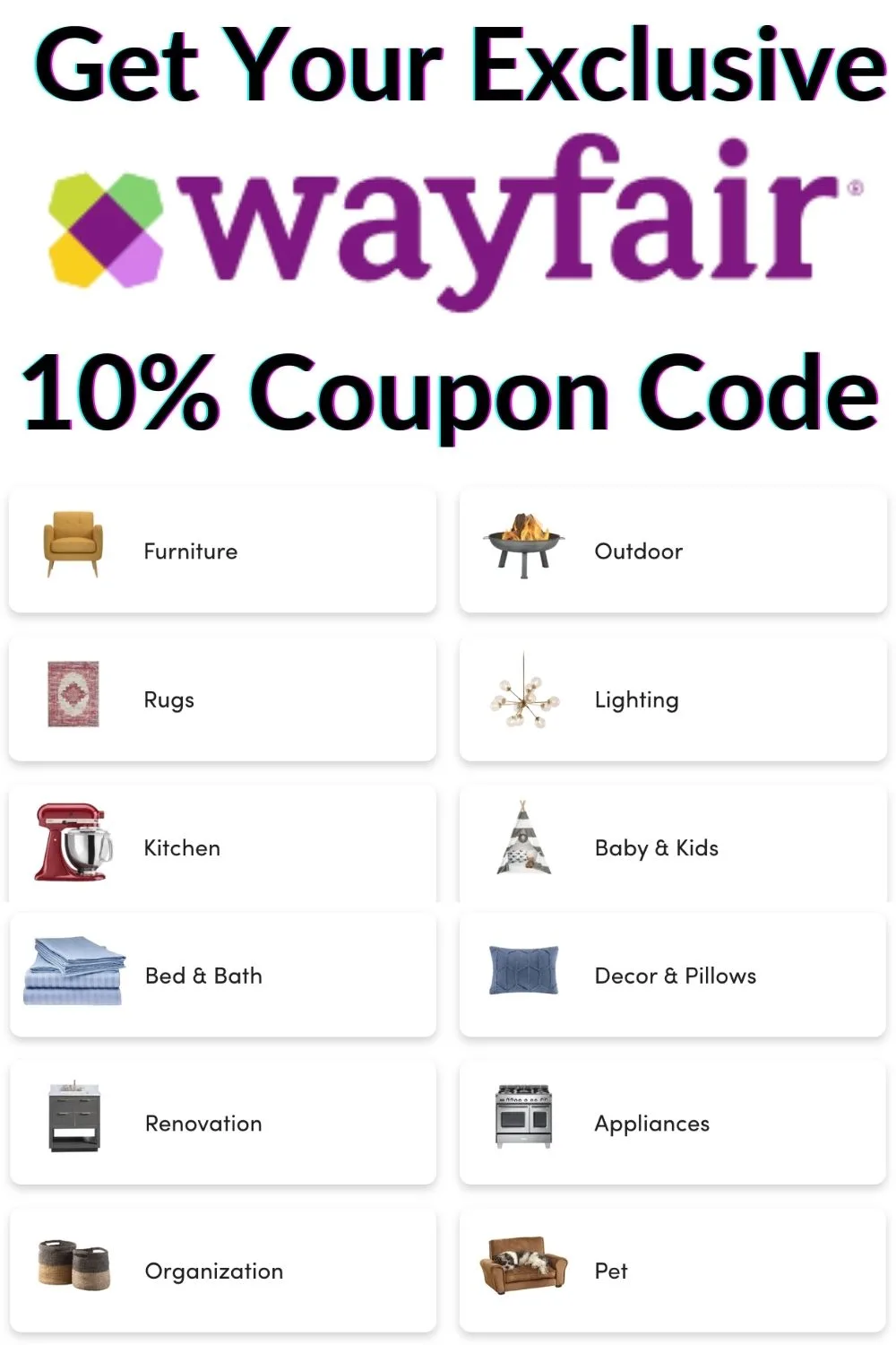 HOT Free 10% Wayfair Coupon Code & Current Sales!