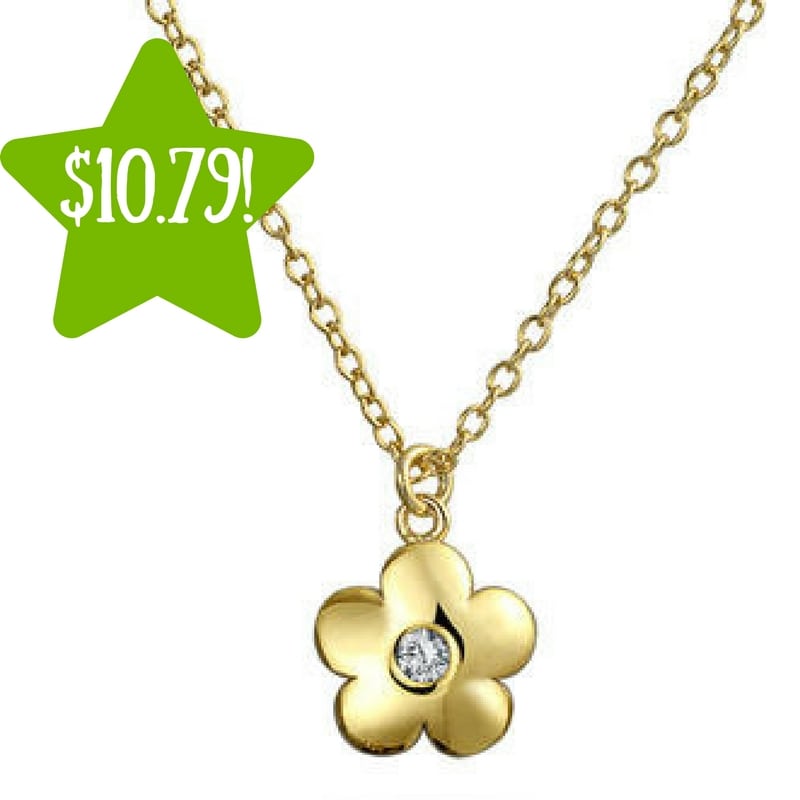 Sears: Bling Jewelry Gold Plated Flower Necklace Only $10.79 (Reg. $30, Today Only) 