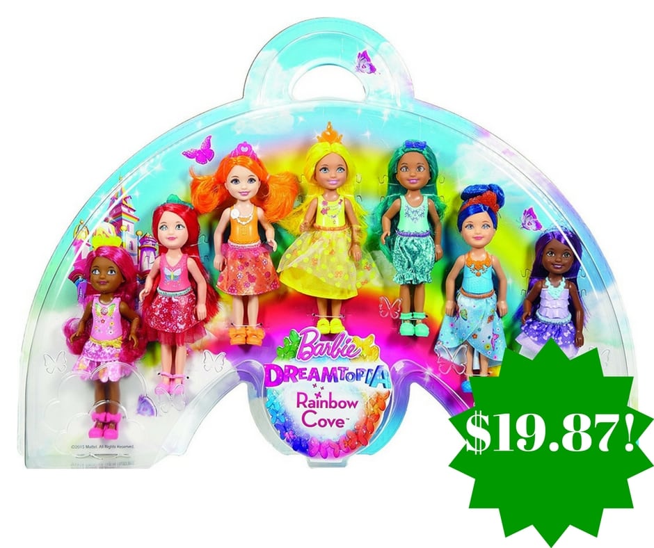 Amazon: Barbie Dreamtopia Rainbow Cove 7 Doll Gift Set Only $19.87 (Reg. $45)