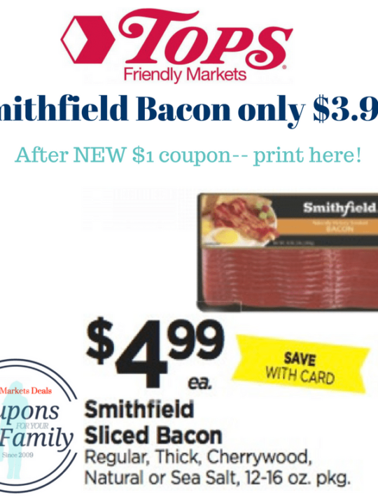 WOOHOO!! Smithfield Ham Steaks only $1.35 at Tops after new coupon ...