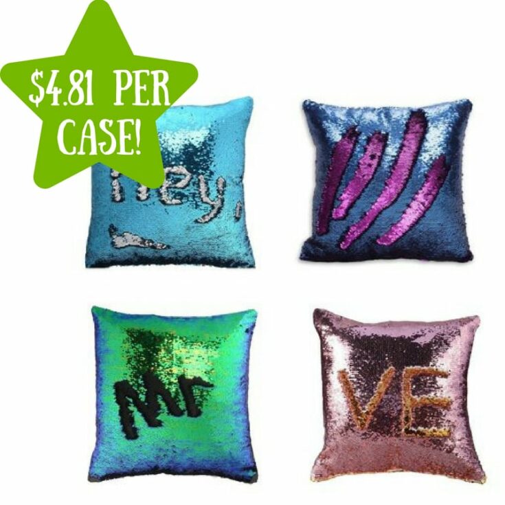 Walmart: Reversible Mermaid Throw Pillow Case 4 Pack Only $4.81 Per Case