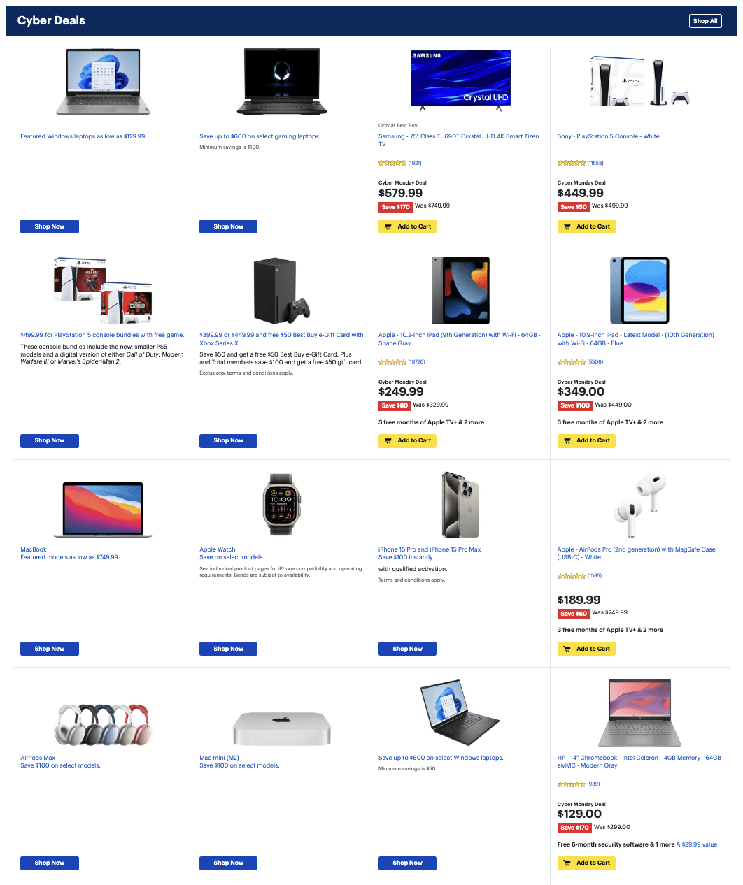 BestBuy Cyber Monday 2023 pg 2