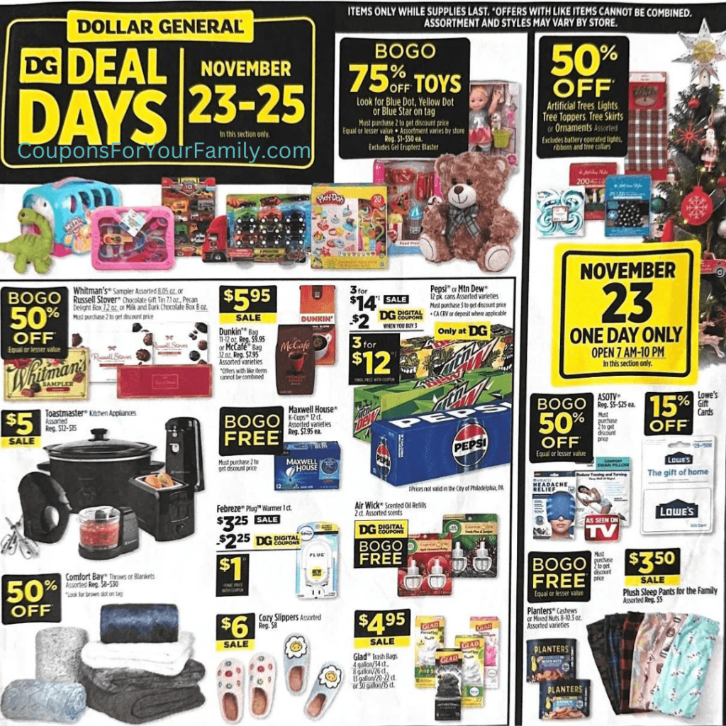 Dollar General Black Friday (11/23/23 - 11/25/23) Ad