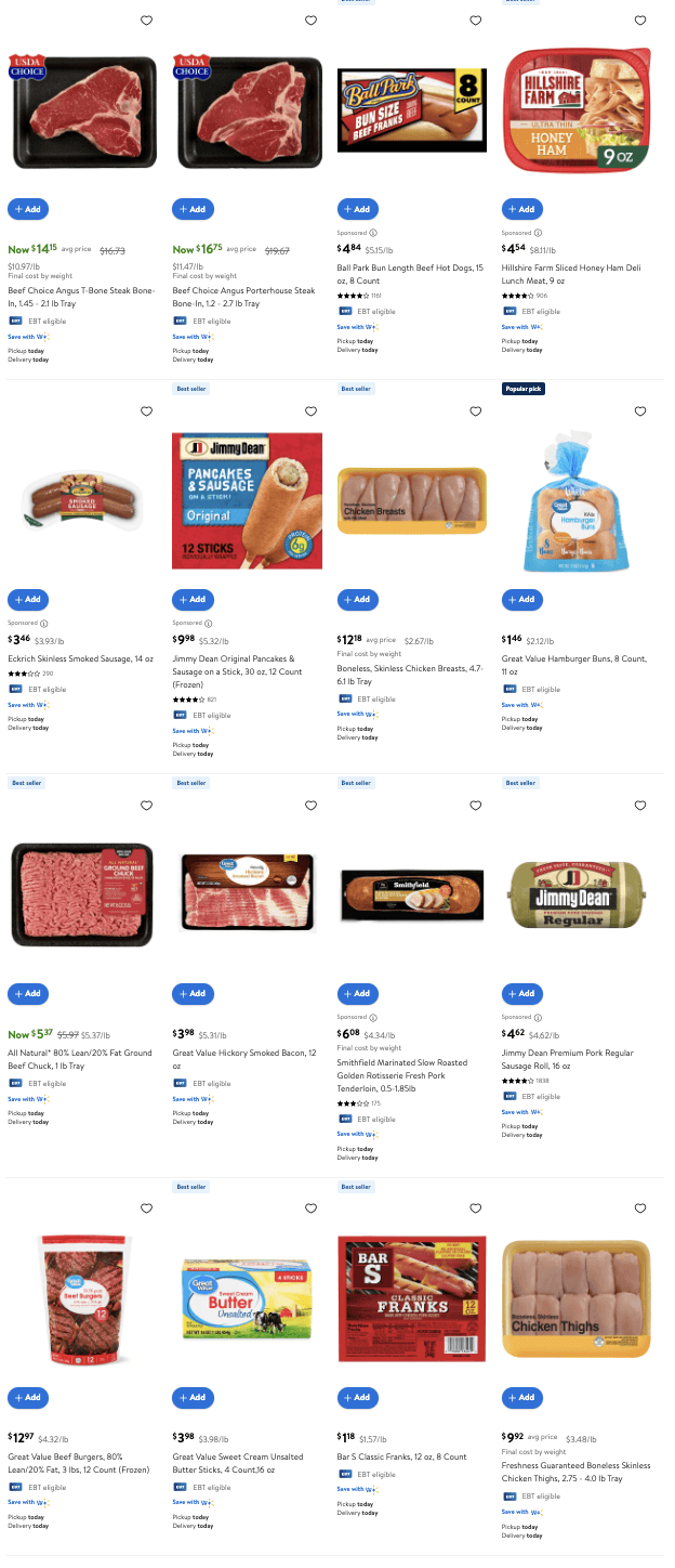 Walmart Meat Ad pg 1