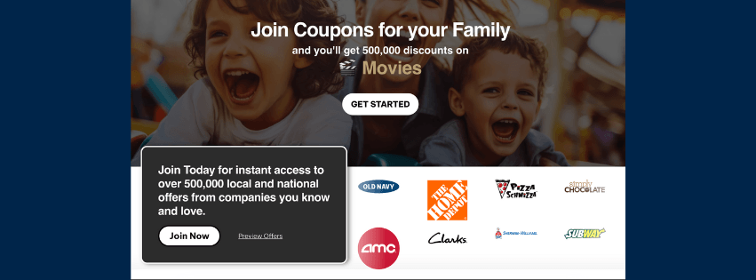 CouponsForYourFamily Restaurant Deals and Local Discounts