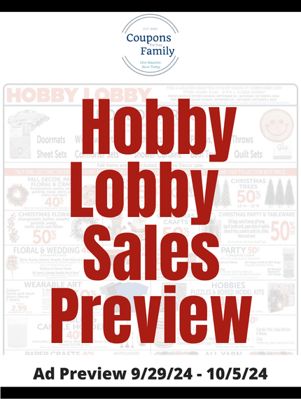 Hobby Lobby Ad This week 9_29_24