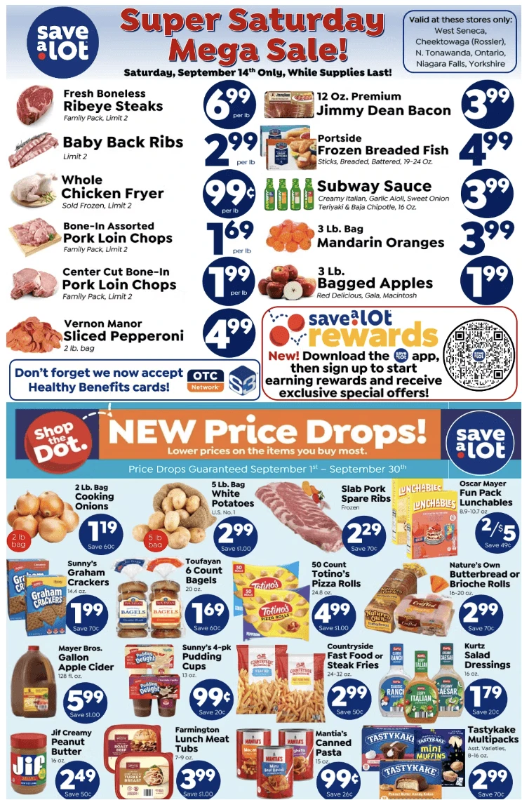 Save A Lot Super Saturday 9_14 & Sept Price Drops