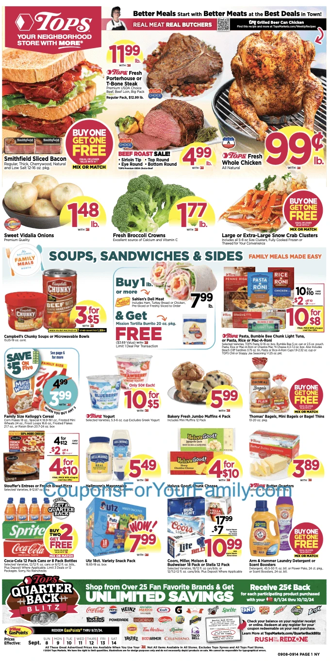 Tops Weekly Ad 9_8_24 pg 1