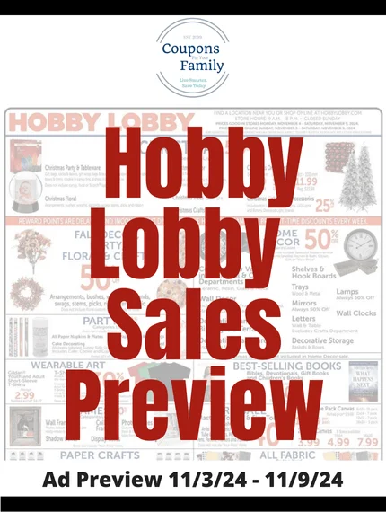 Hobby Lobby Ad This week 11:3:24