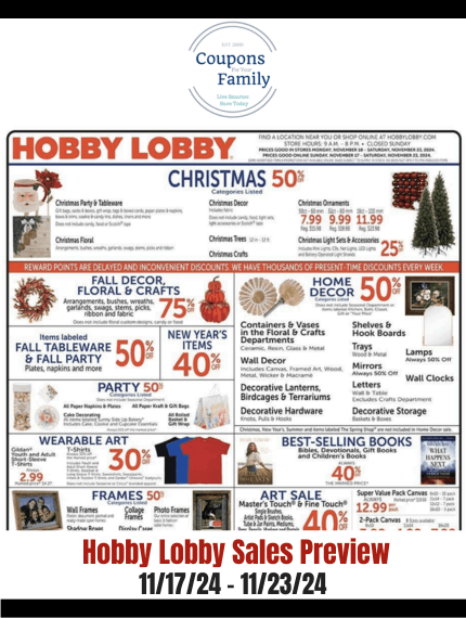 Hobby Lobby Ad This week 11_17_24