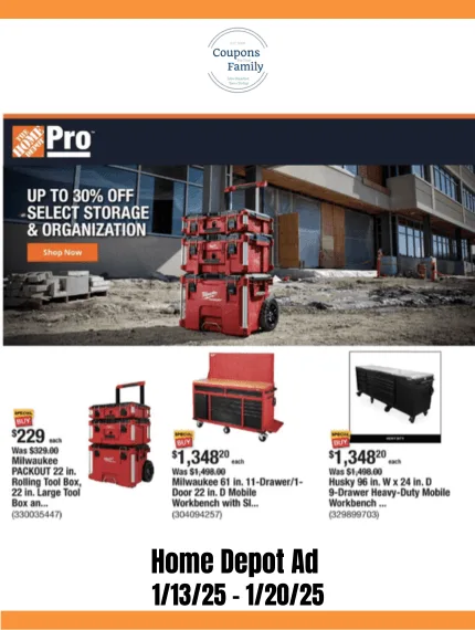 Home Depot Weekly Sales Ad 1_13_25