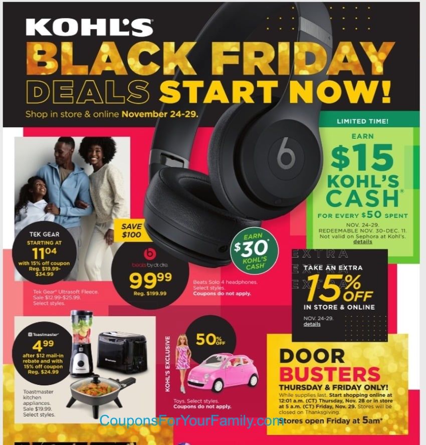 Kohls Black Friday 2024 pg 1