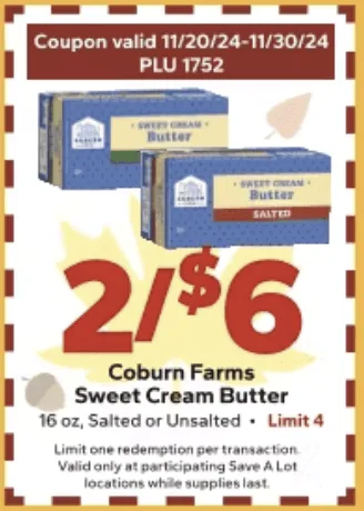 Save a Lot Coupon Butter