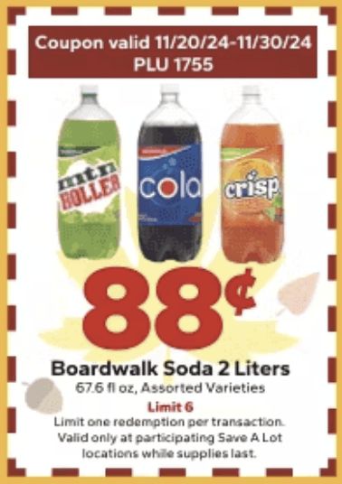 Save a Lot Coupon Soda