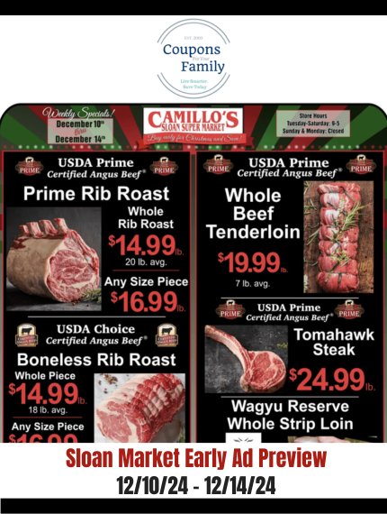 Sloan Market Weekly Ad & Meat Packages 12:10:24