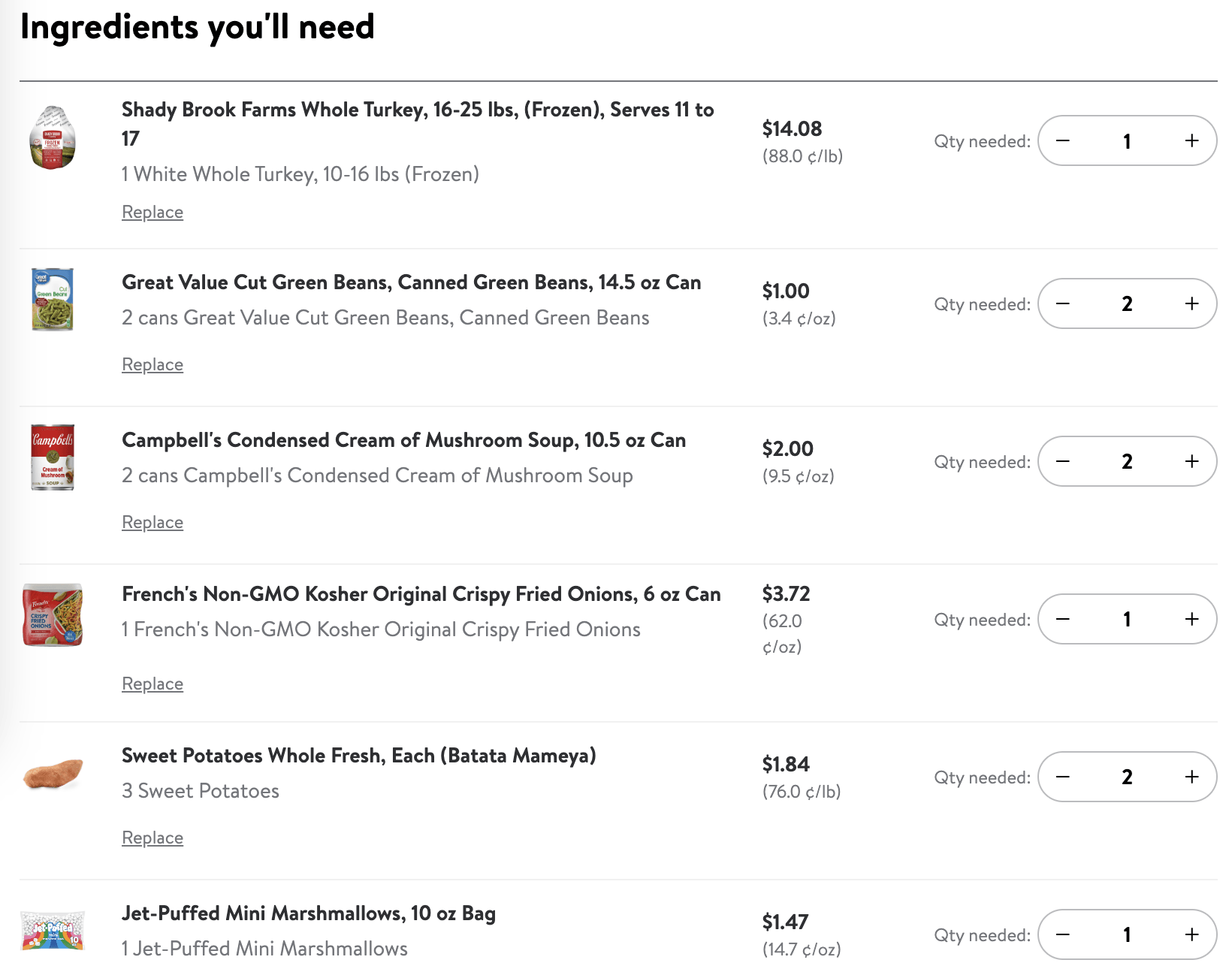 Walmart Holiday Meal under $7 person 2024 pg 2