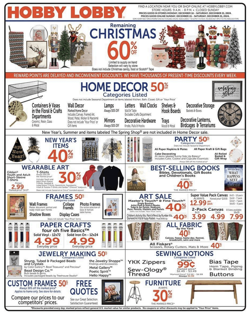 Hobby Lobby Ad 12_15_24 pg 1