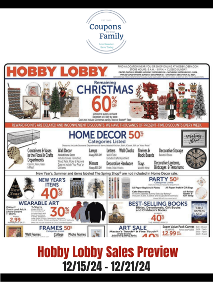 Hobby Lobby Ad This week 12_15_24