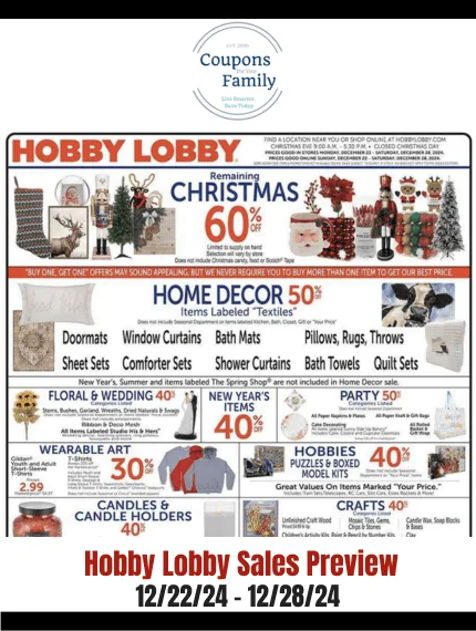 Hobby Lobby Ad This week 12_22_24