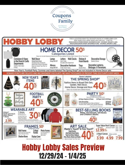 Hobby Lobby Ad This week 12_29_24