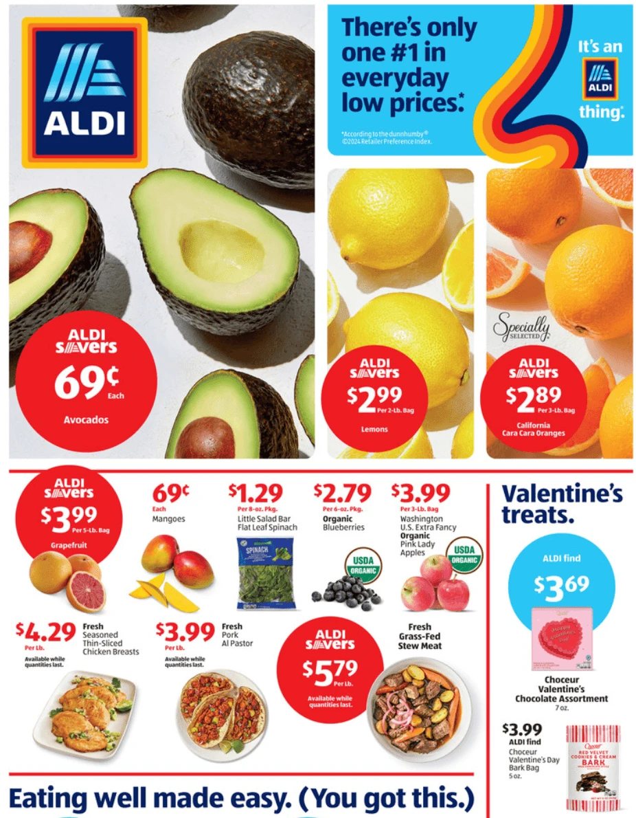 Aldi Weekly Ad 1_8_25 pg 1