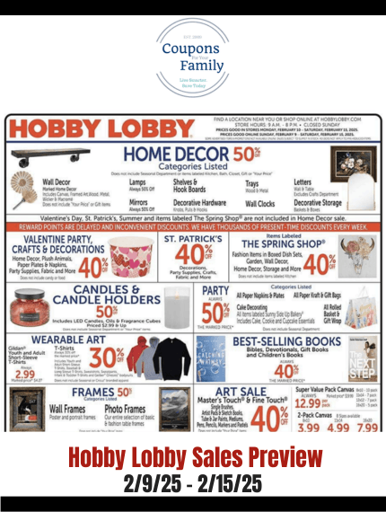 Hobby Lobby Ad This week 2_9_25