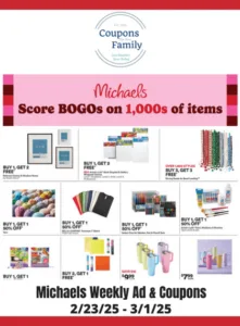 Michaels Weekly Ad & Coupon codes 2_23_25