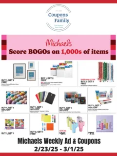 Michaels Weekly Ad & Coupon codes 2_23_25