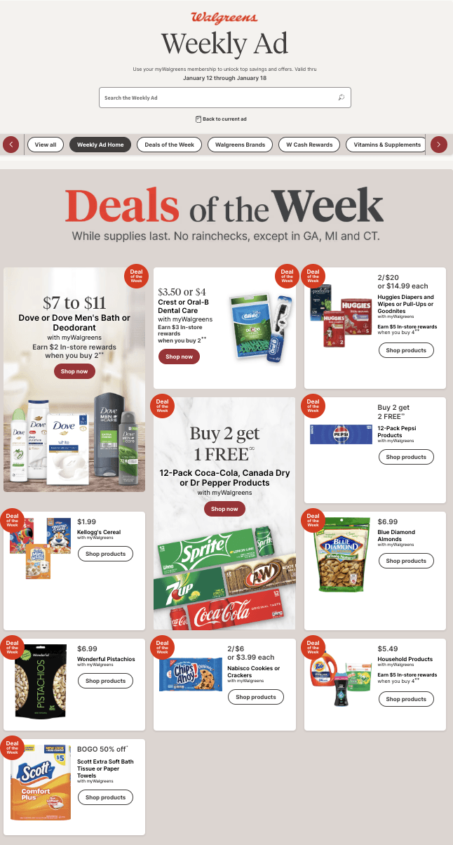 Walgreens Ad 1_12_25 pg 1