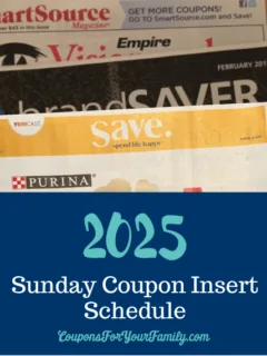 sunday coupon inserts schedule 2025 (430 x 570 px)