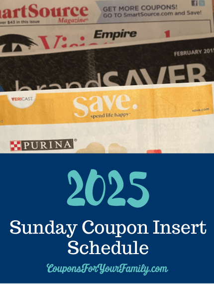 sunday coupon inserts schedule 2025 (430 x 570 px)