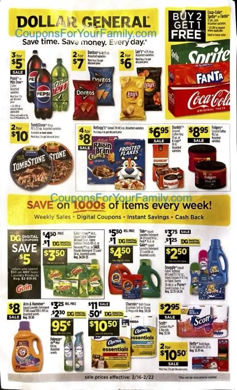 Dollar General Ad 2_16_25 pg 1