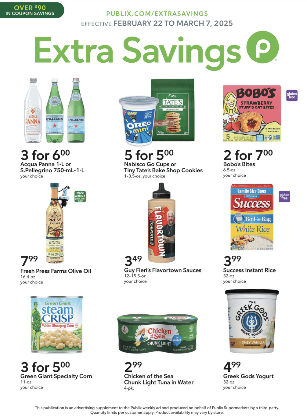 Publix Extra Savings Ad 2_22_25 pg 1