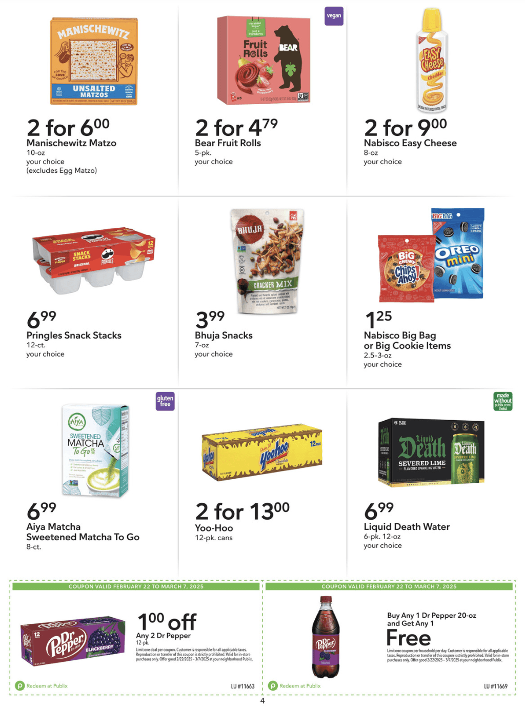 Publix Extra Savings Ad 2_22_25 pg 4