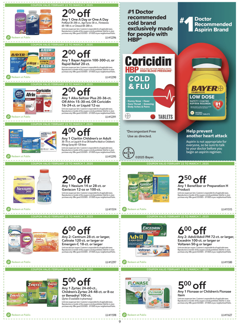 Publix Extra Savings Ad 2_22_25 pg 9