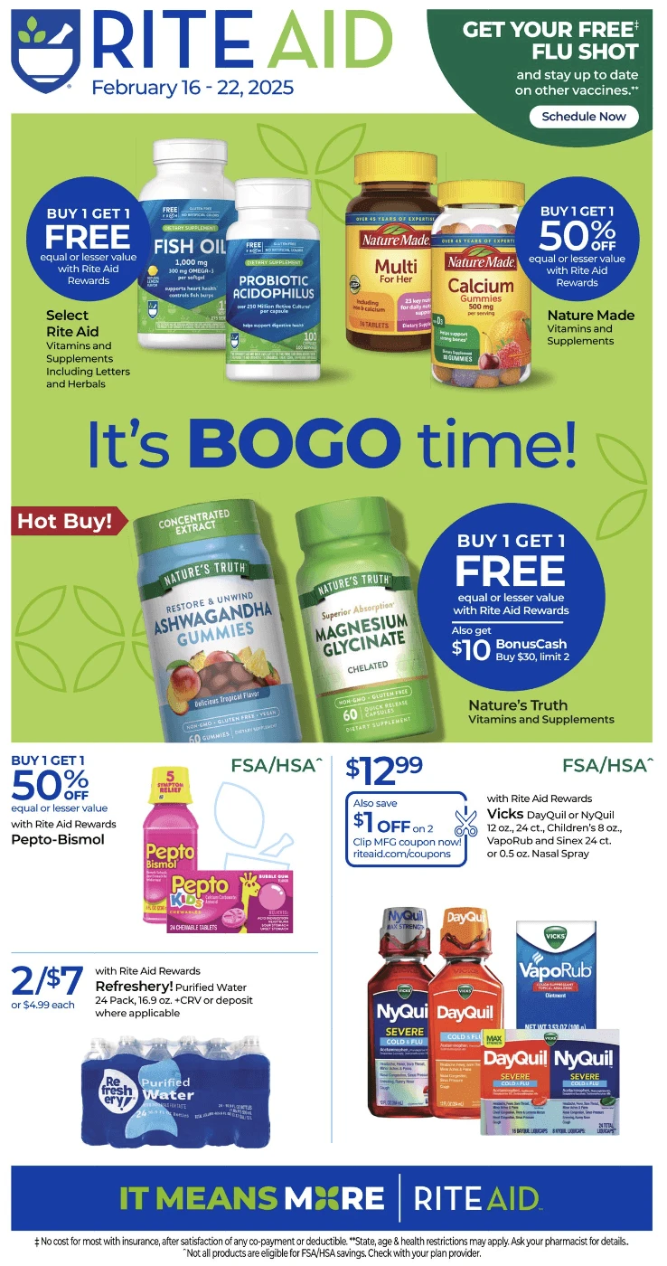 Rite Aid Ad 2_16_25 pg 1