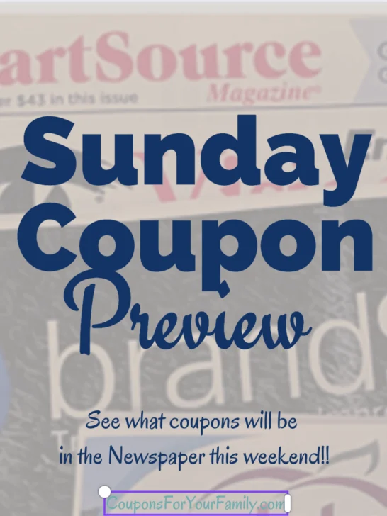 Sunday Coupon Preview