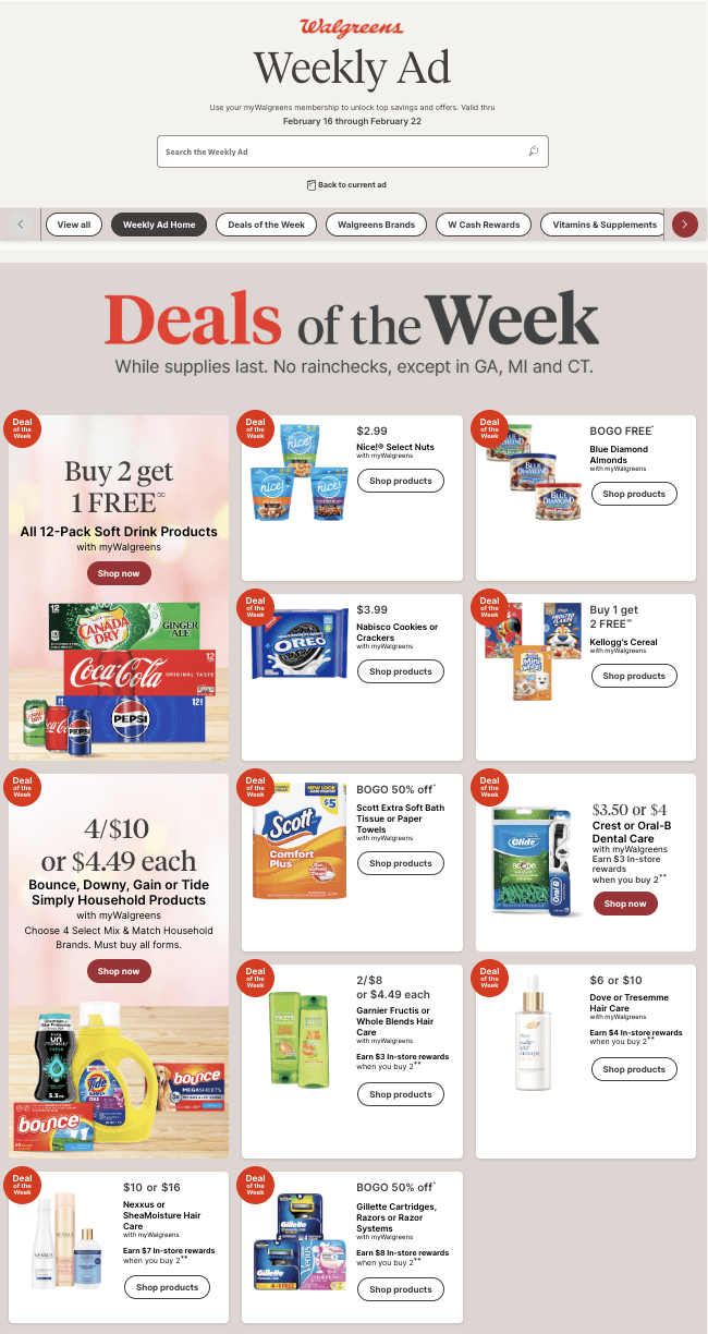 Walgreens Ad 2_16_25 pg 1