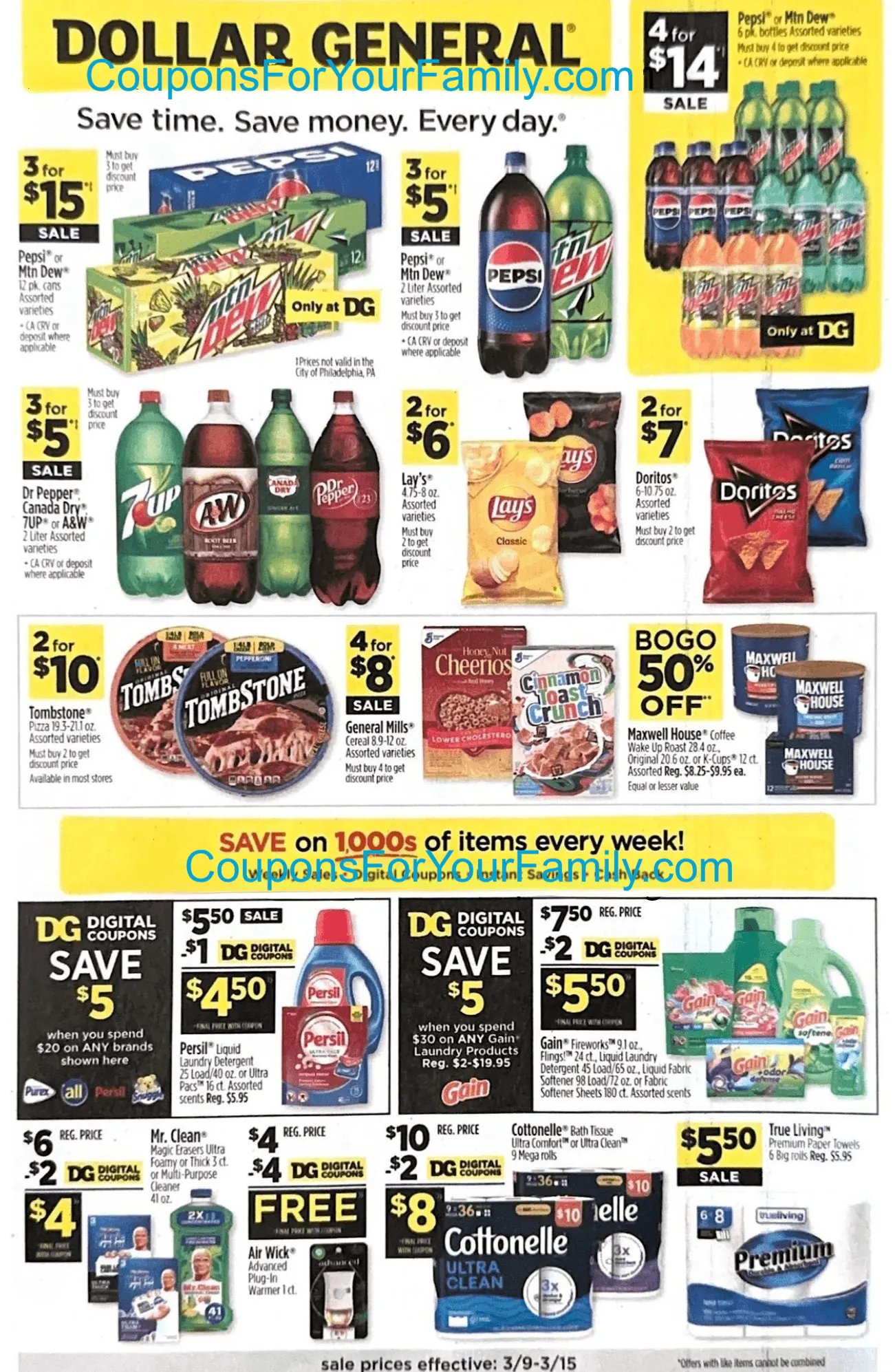 Dollar General Ad 3_9_25 pg 1