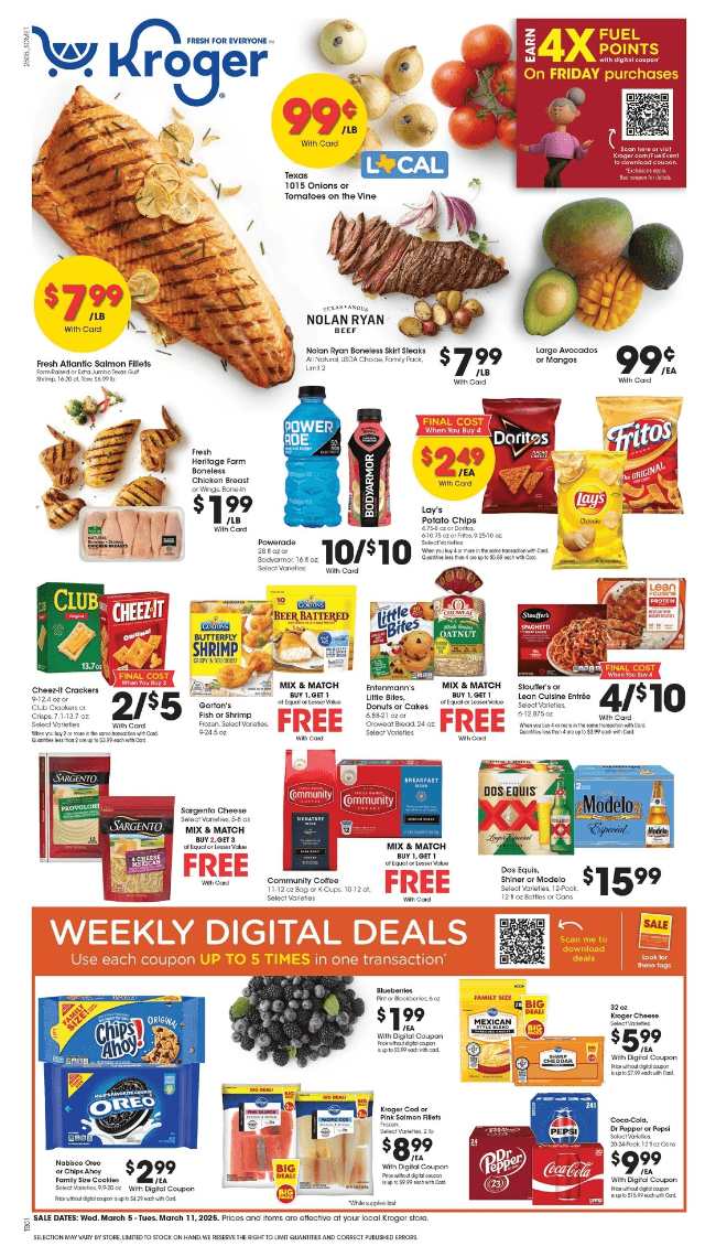 Kroger Weekly Ad 3_5_25 pg 1